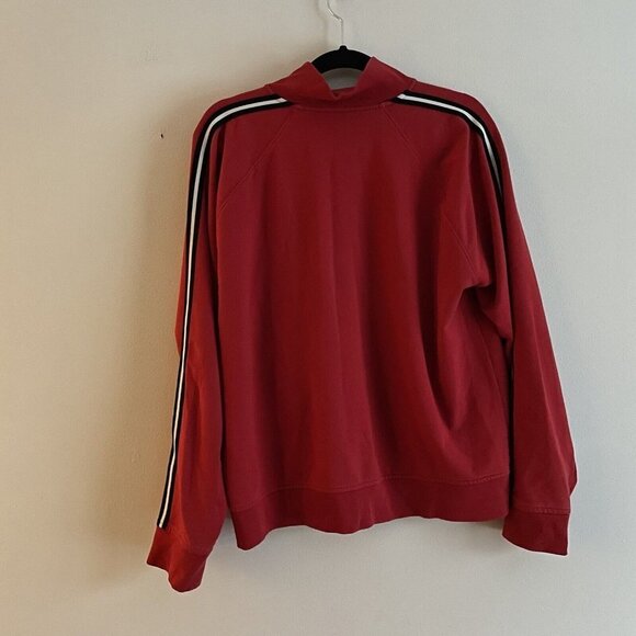 Lauren Ralph Lauren Wmn XXL Red W/Crest Logo Stripe Sleeve Full ZIP Track Jacket - Picture 9 of 9